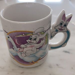Vintage Easter Bunny and Goose Coffee/Tea Cup/Mug - Pastel Colors